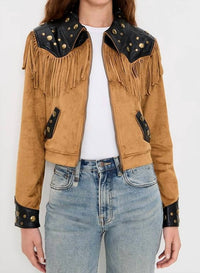 Show Me Your Mumu Wilson Faux Suede Jacket in sepia - women's jacket