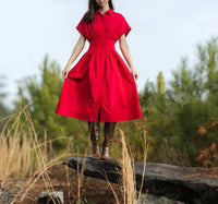 Alden Adair Becca Dress in poppy pink - women's dress - view 6