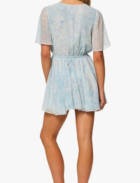 Misa Los Angeles Kaila Dress in aqua blue - women's dress - detail view