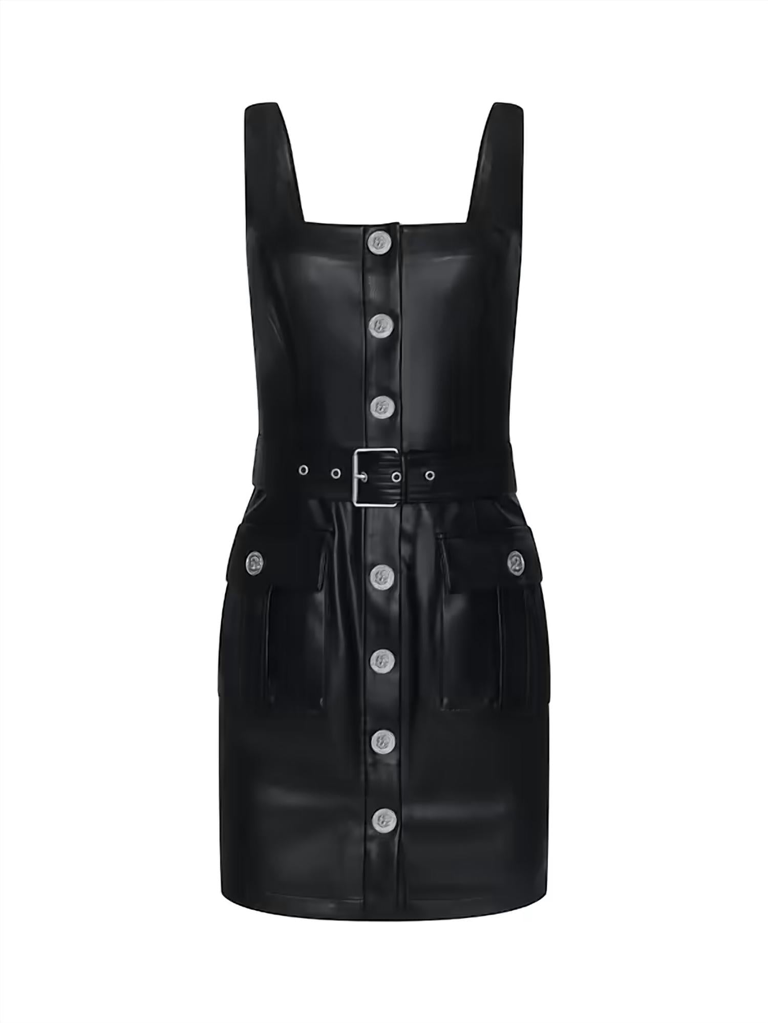 L'Agence - Midy Button Front Mini Dress