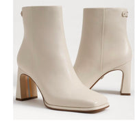 Sam Edelman Women's Irie Boots in ivory leather - women's shoe - detail view