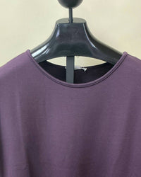 SEE AND BE SEEN Women's Dolman Soft Lounge Top in plum - women's t-shirt - detail view