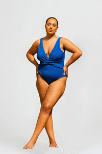 Fashion Szn Curve - Twist Front Crinkle Sculpting Swimsuit