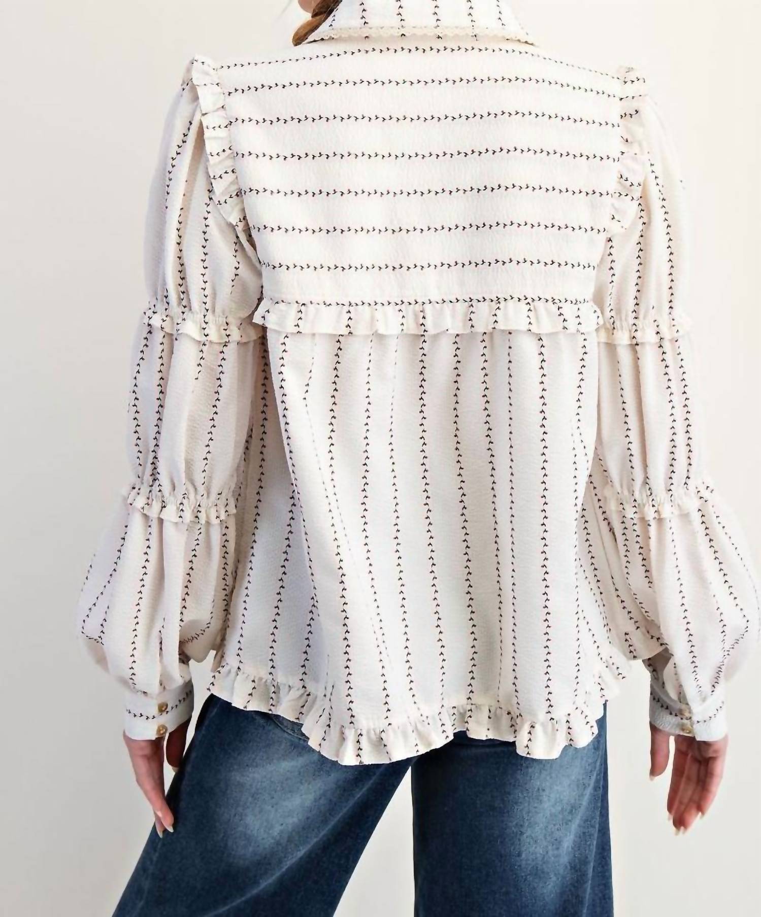 Easel - Textured Woven Button Down Shirt