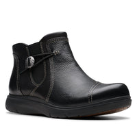 Clarks Women’s Certina Joy Boot in black leather 1 - women's shoe