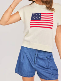Sadie & Sage - American Dream Flag Sweater Vest