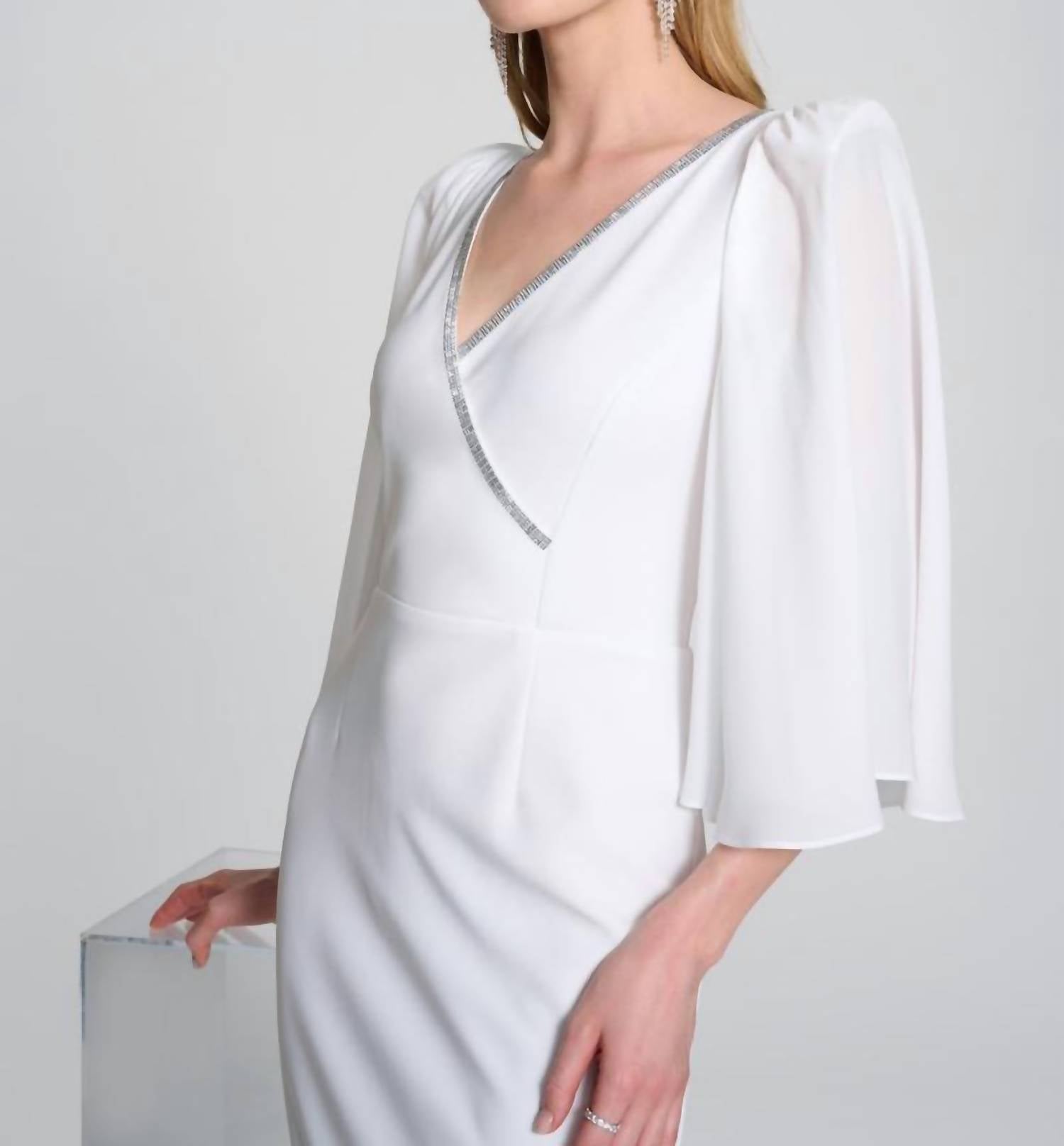 Joseph Ribkoff - Knee-length Shift Dress With V-neck
