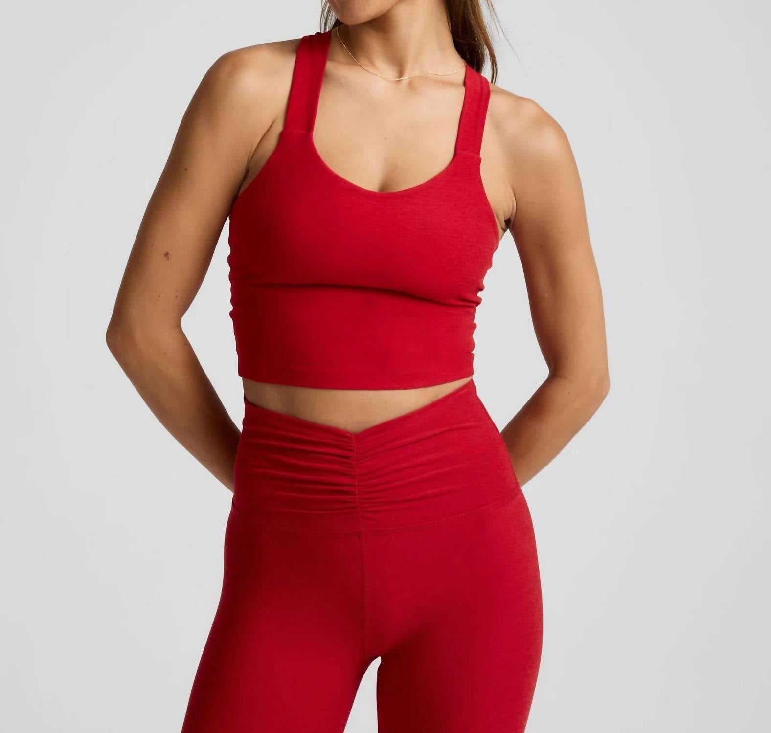Beyond Yoga - Spacedye Twist Through Cropped Tank