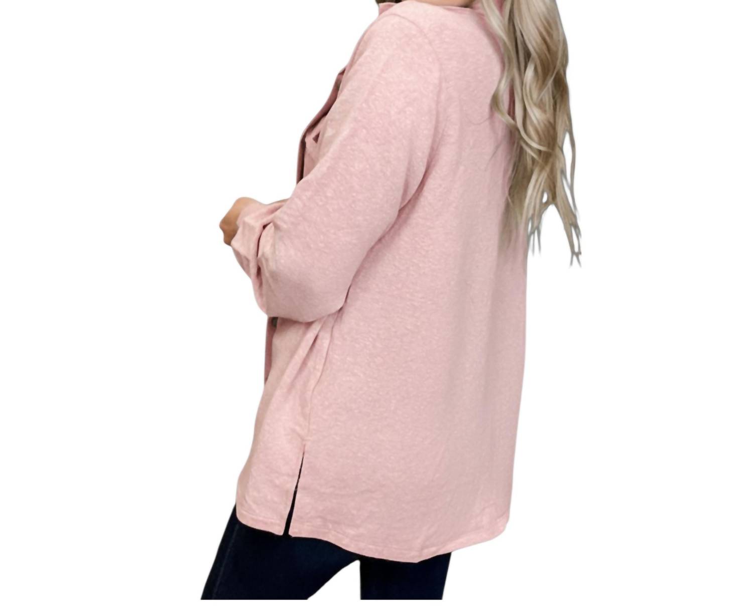 Hailey & Co - I've Been Told Knit Long Sleeve Shacket