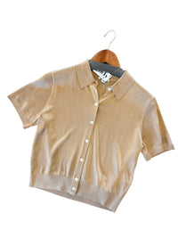PISTOLA Lucca Short Sleeve Polo in wheat - men's t-shirt - view 6