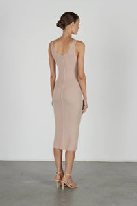 Enza Costa - SILK RIB TANK MIDI DRESS
