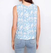 Charlie B - Printed Sleeveless Blouse With Back Detail