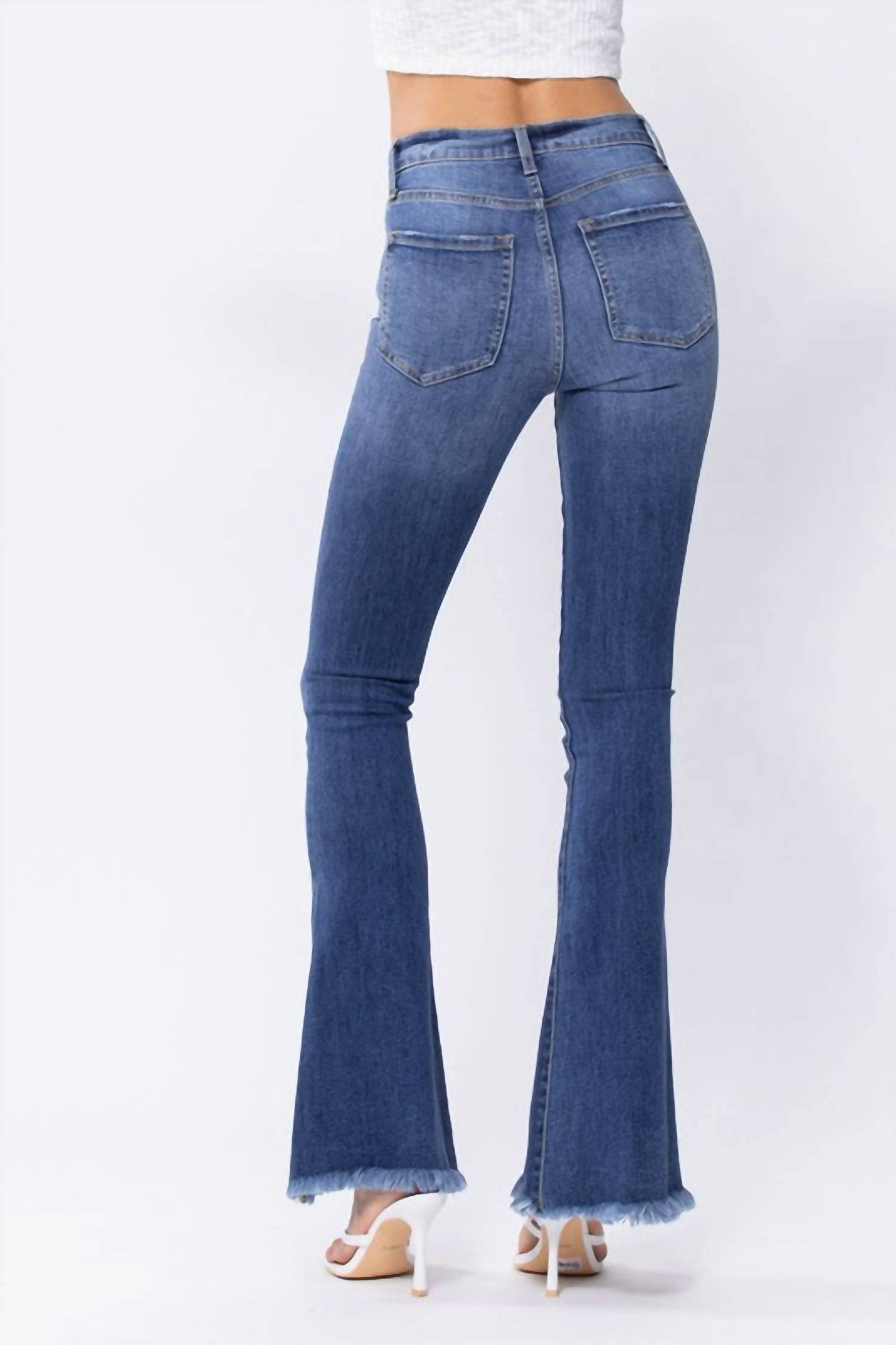 Frayed Hem Bell Bottoms