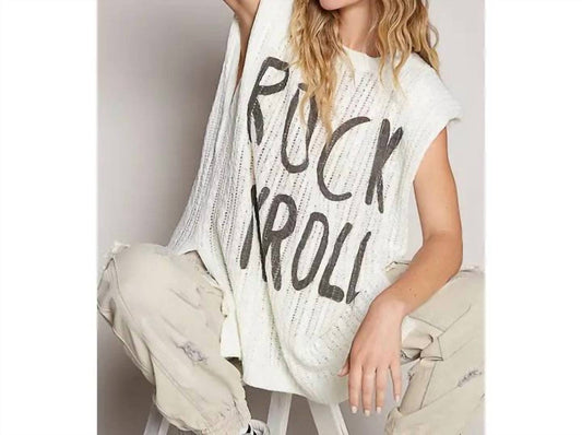 Pol - Rock N Roll Sleeveless Sweater