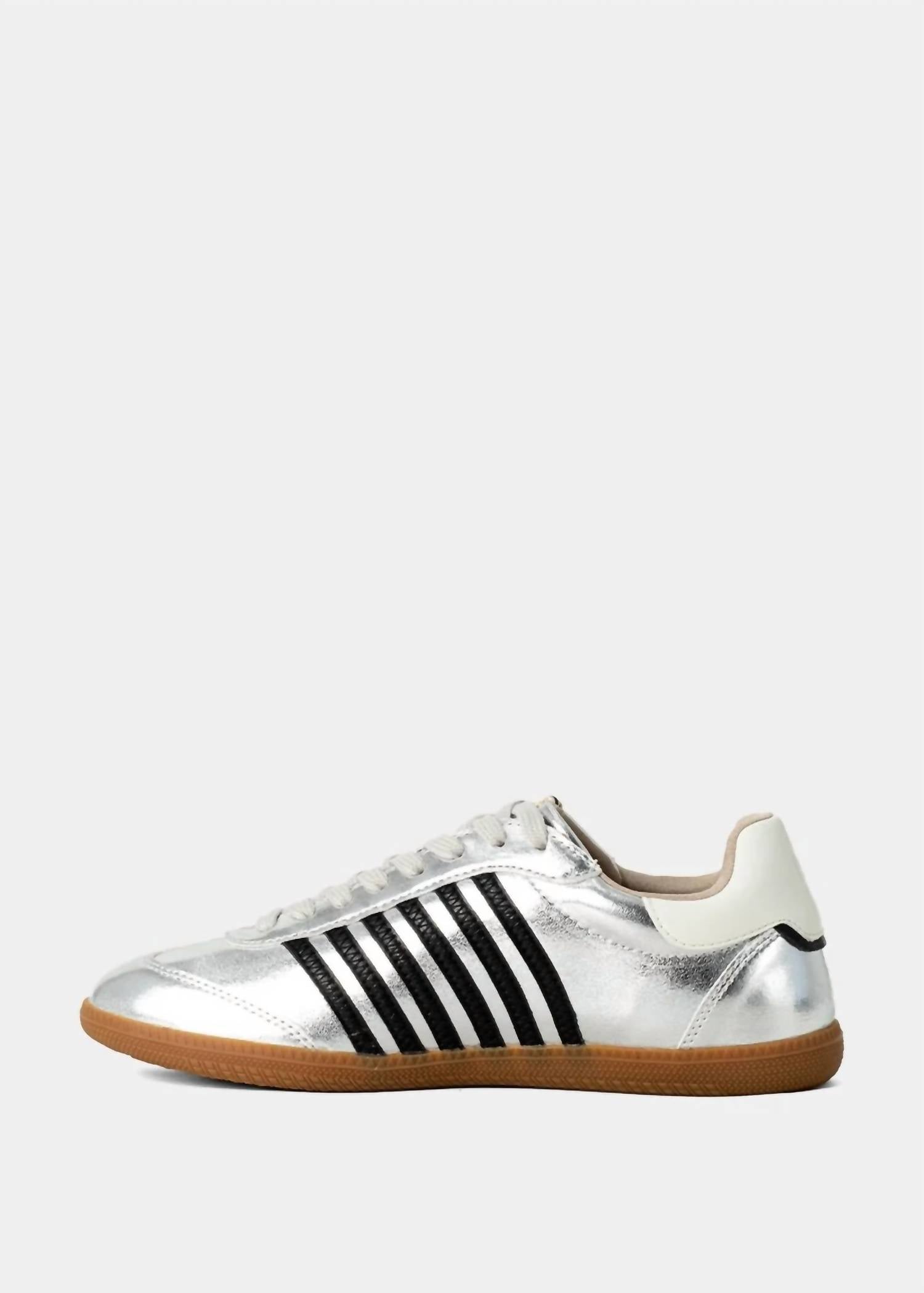 SHU SHOP Women's Stevie Sneakers in silver - women's sneaker - detail view