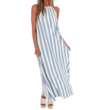 She + Sky - Women's By The Bay Halter Neck Maxi Dress