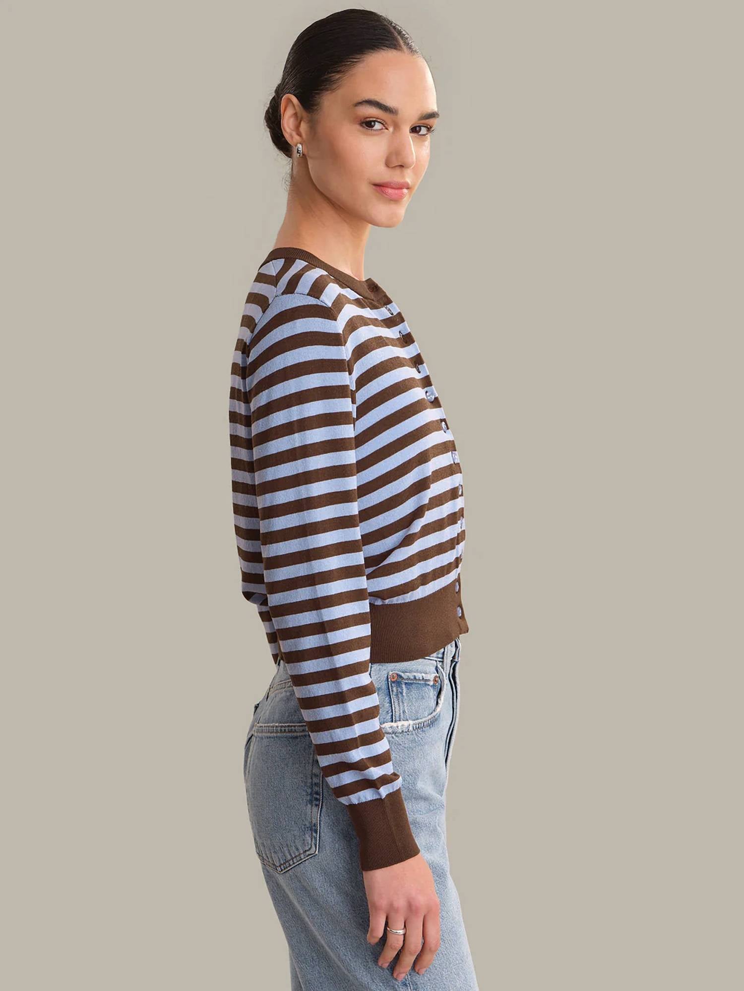 525 America - Striped Cardigan