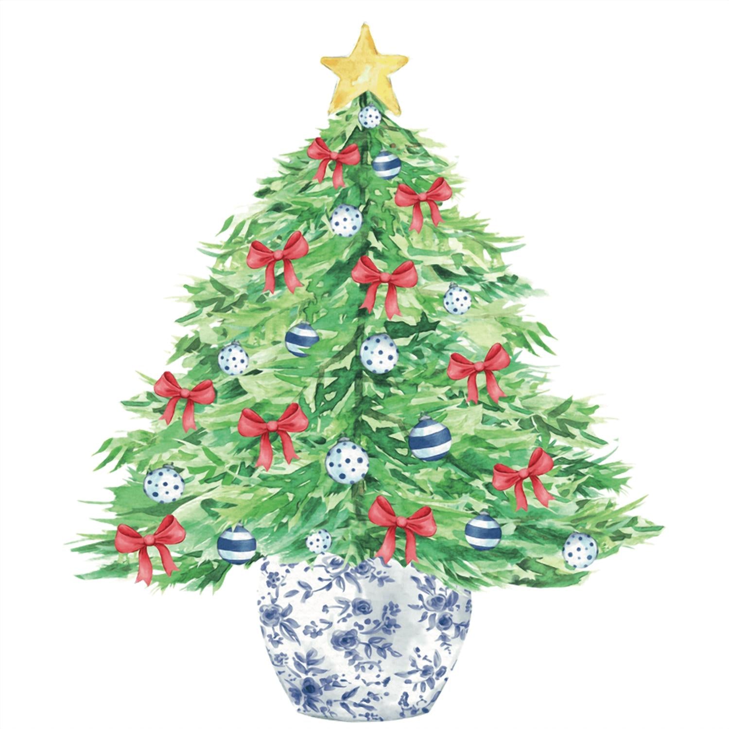 Front Porch Elegance - Chinoiserie Christmas Tree Decor