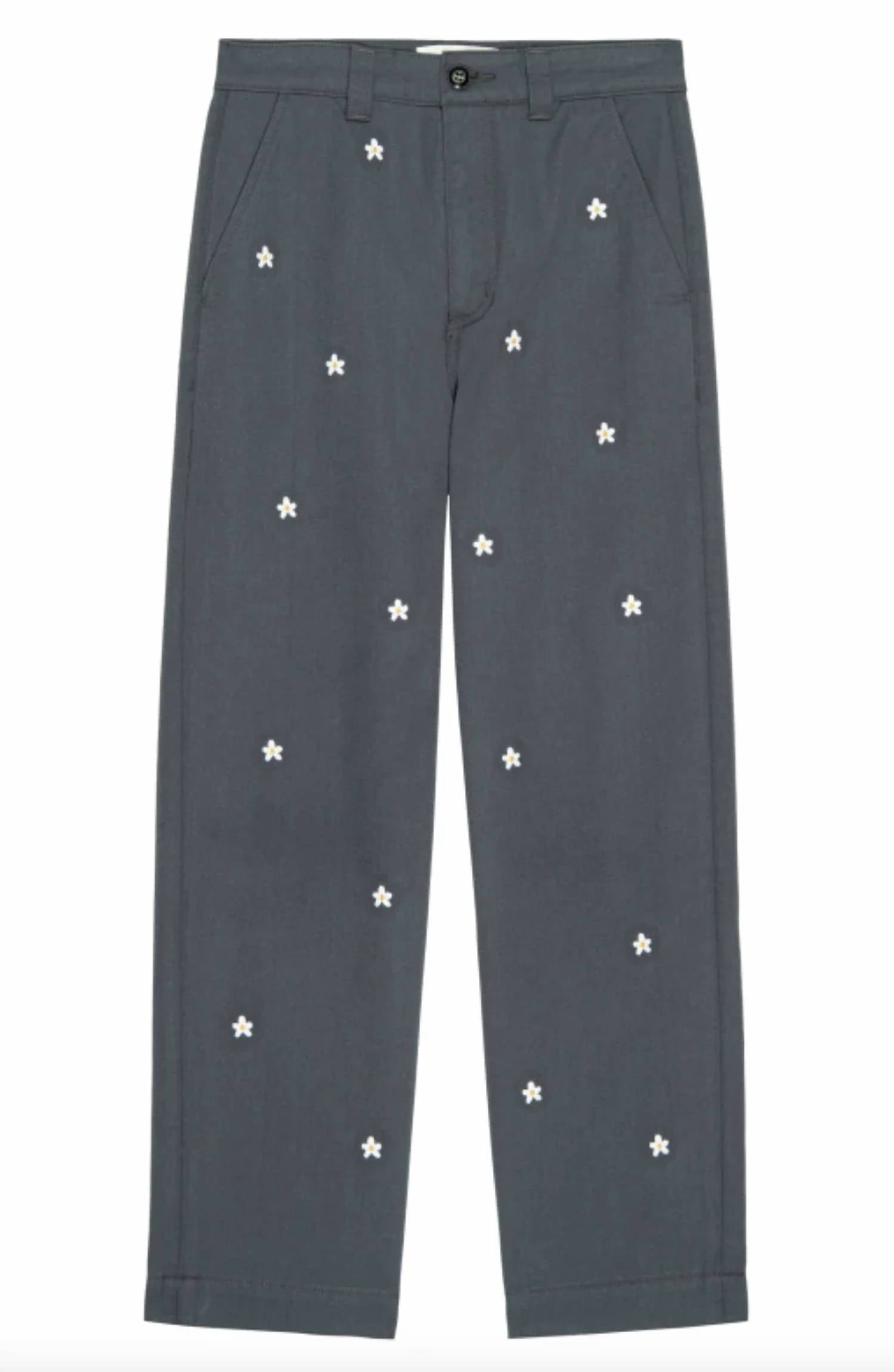 The Great. - Garage Pants With Daisy Embroidery