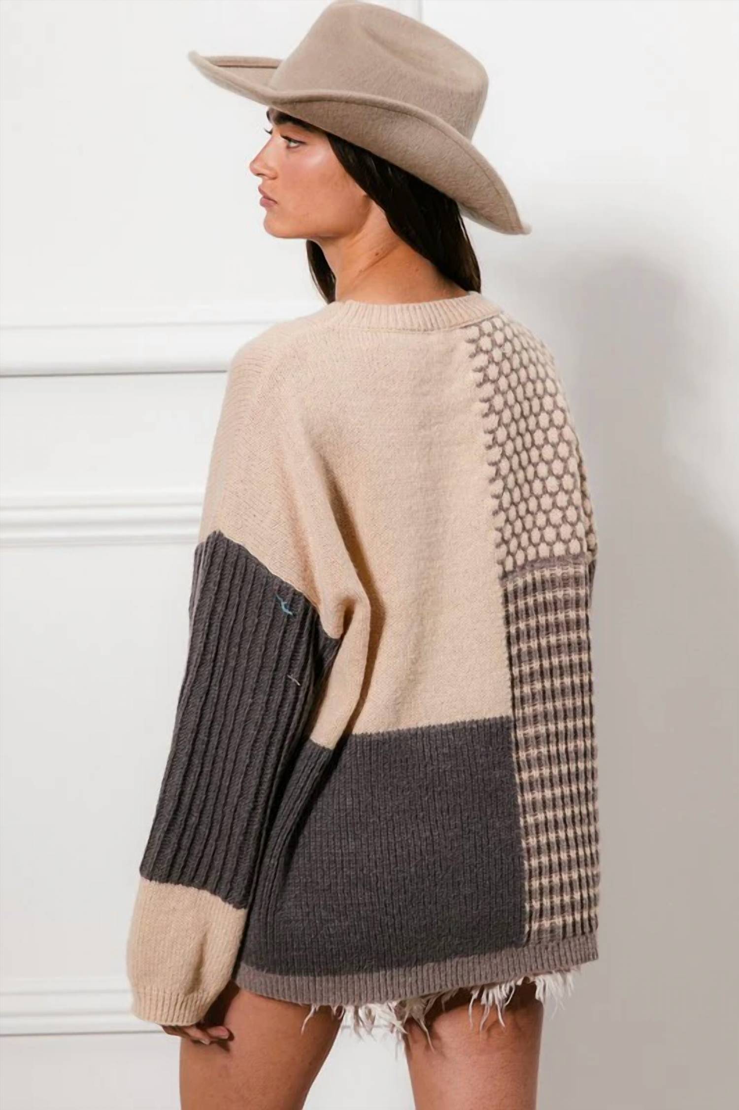 Bibi - Soft Knit Block Sweater