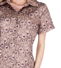 Joy Joy - Pleated Hem Buttons Mini Mini Dress