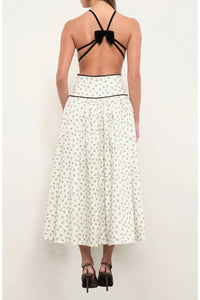 Maude Club - Backless Halter Dress With Bow