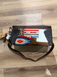 STS Ranchwear CHAYNEE MADDI MAKEUP CARRY ALL in cowhide patchwork - women's bag