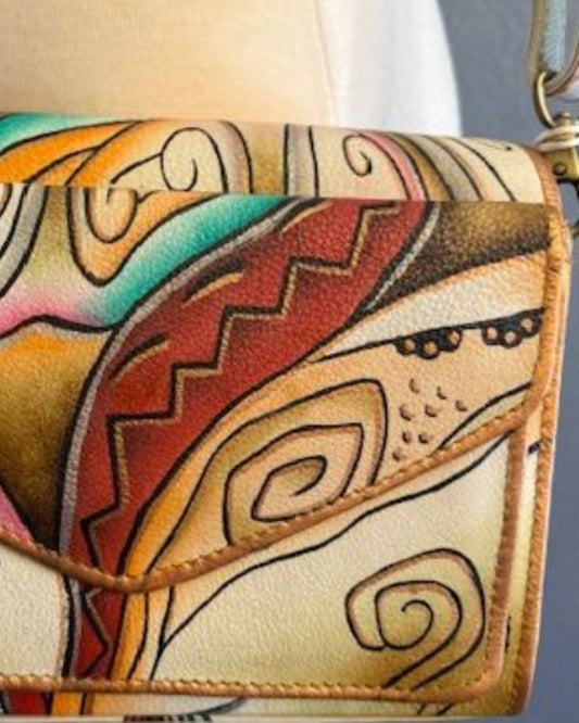 Magnifique - Women's Hand Painted Leather Crossbody Bag