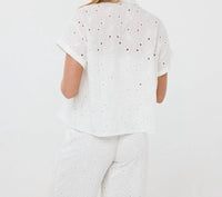 Esqualo - Flower Embroidery Blouse
