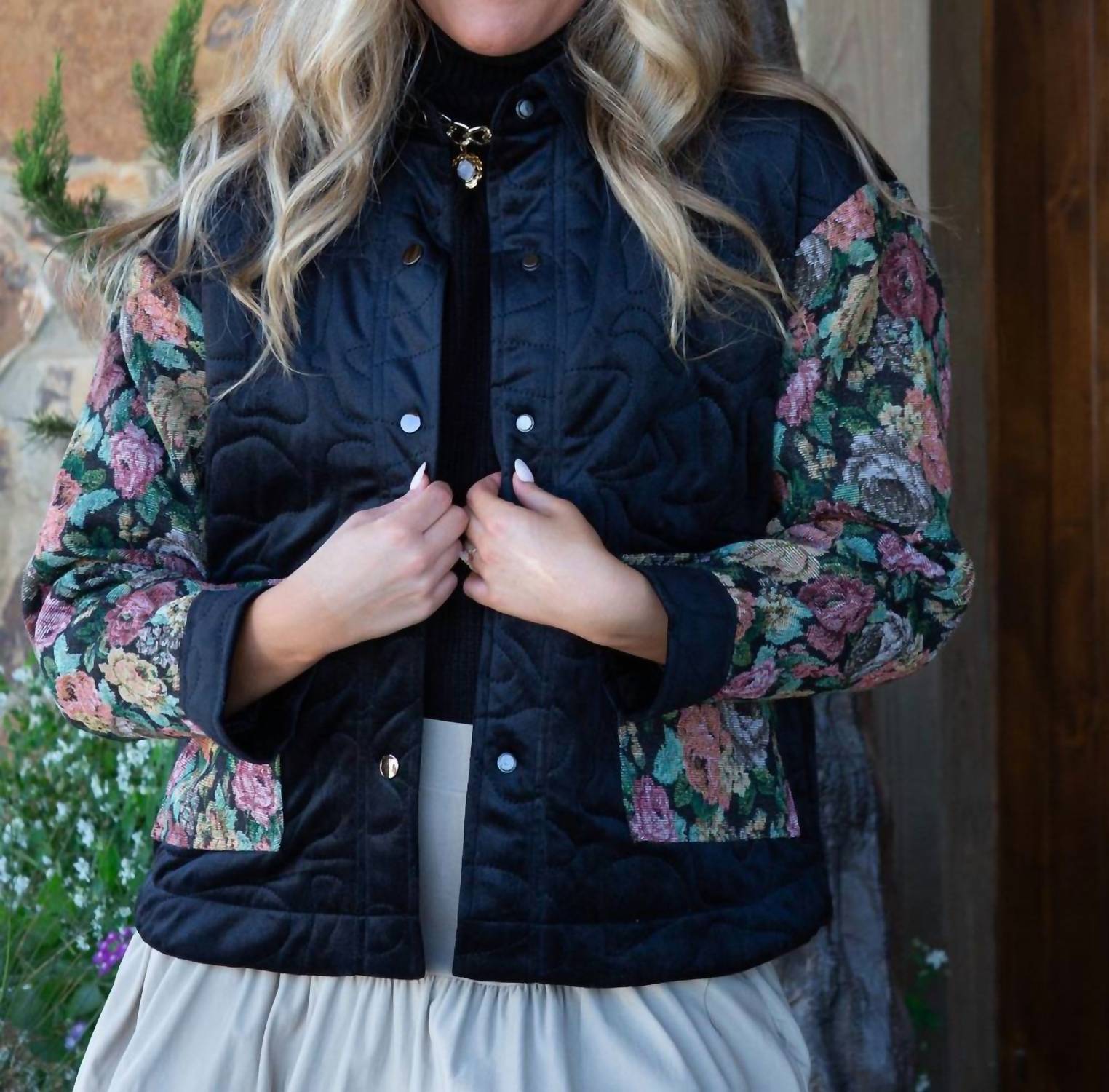Jodifl - Velvet Floral Jacket
