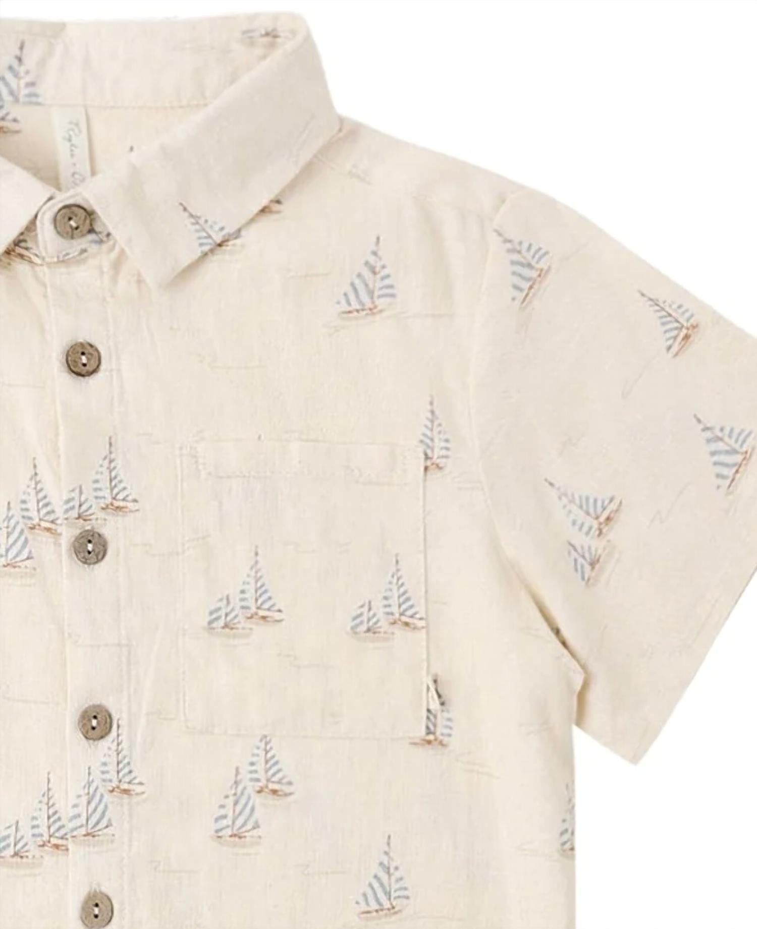 Rylee + Cru - Boy's Collared Short Sleeve Shirt