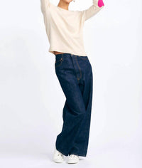 Jumper1234 - Heart Patch Crewneck Top