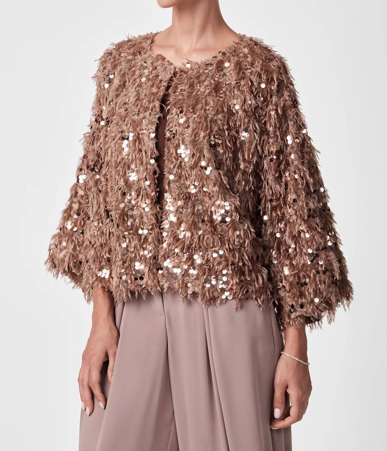 Trina Turk - Oller Cropped Faux Fur Coat