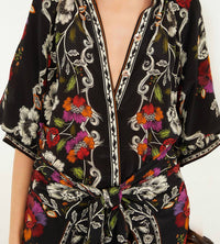 Farm Rio - Rococo Flowers Belted Midi Dress