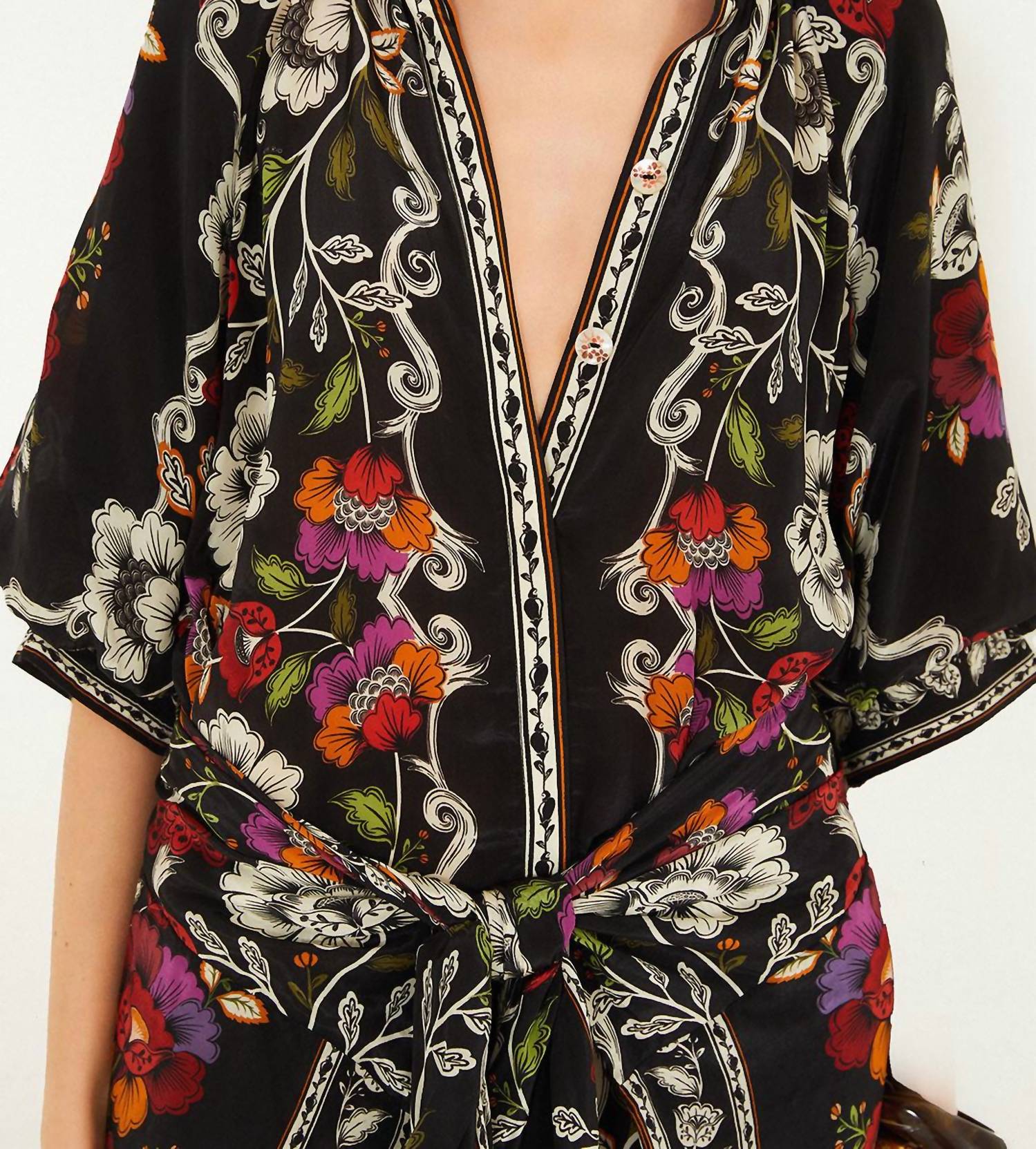 Farm Rio - Rococo Flowers Belted Midi Dress