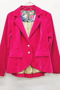 Aratta - Women's Jovie Velvet Button-up Blazer