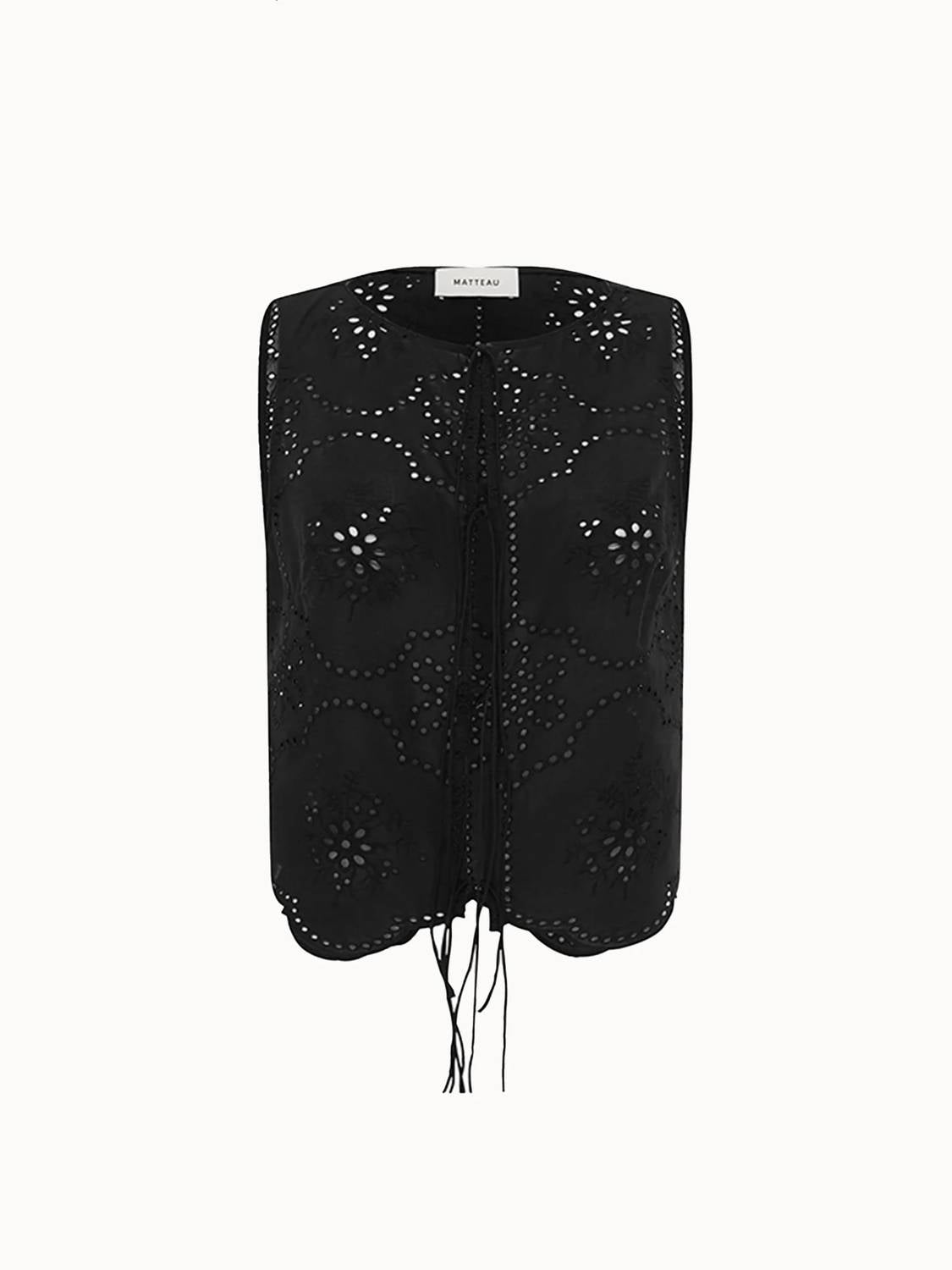 Matteau - Broderie Tie Blouse