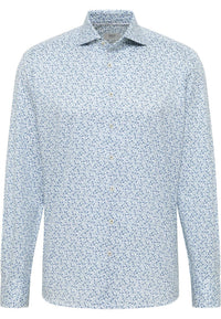 Eterna - Floral Print Modern Fit Cutaway Collar Shirt