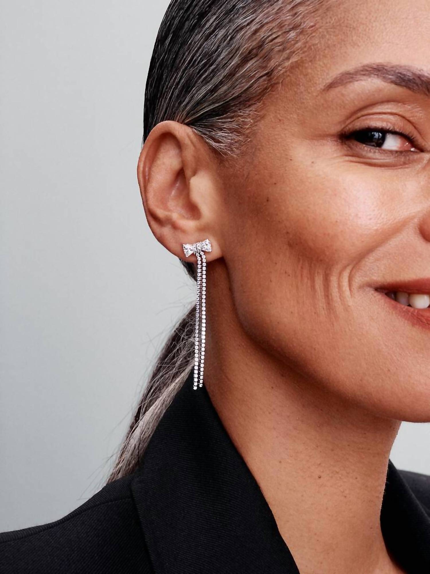 Pandora - Pavé Bow Drop Earrings