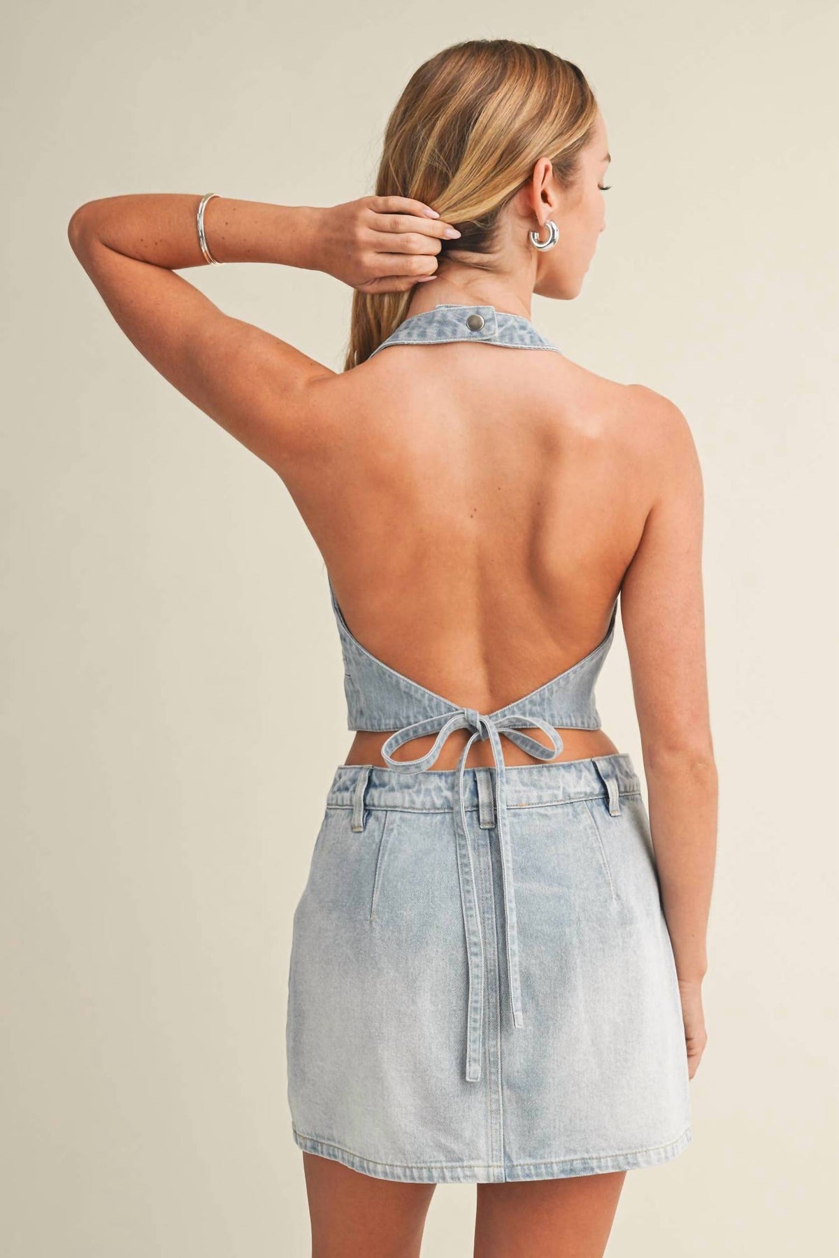 Mustard Seed - Denim Halter Neck Vest