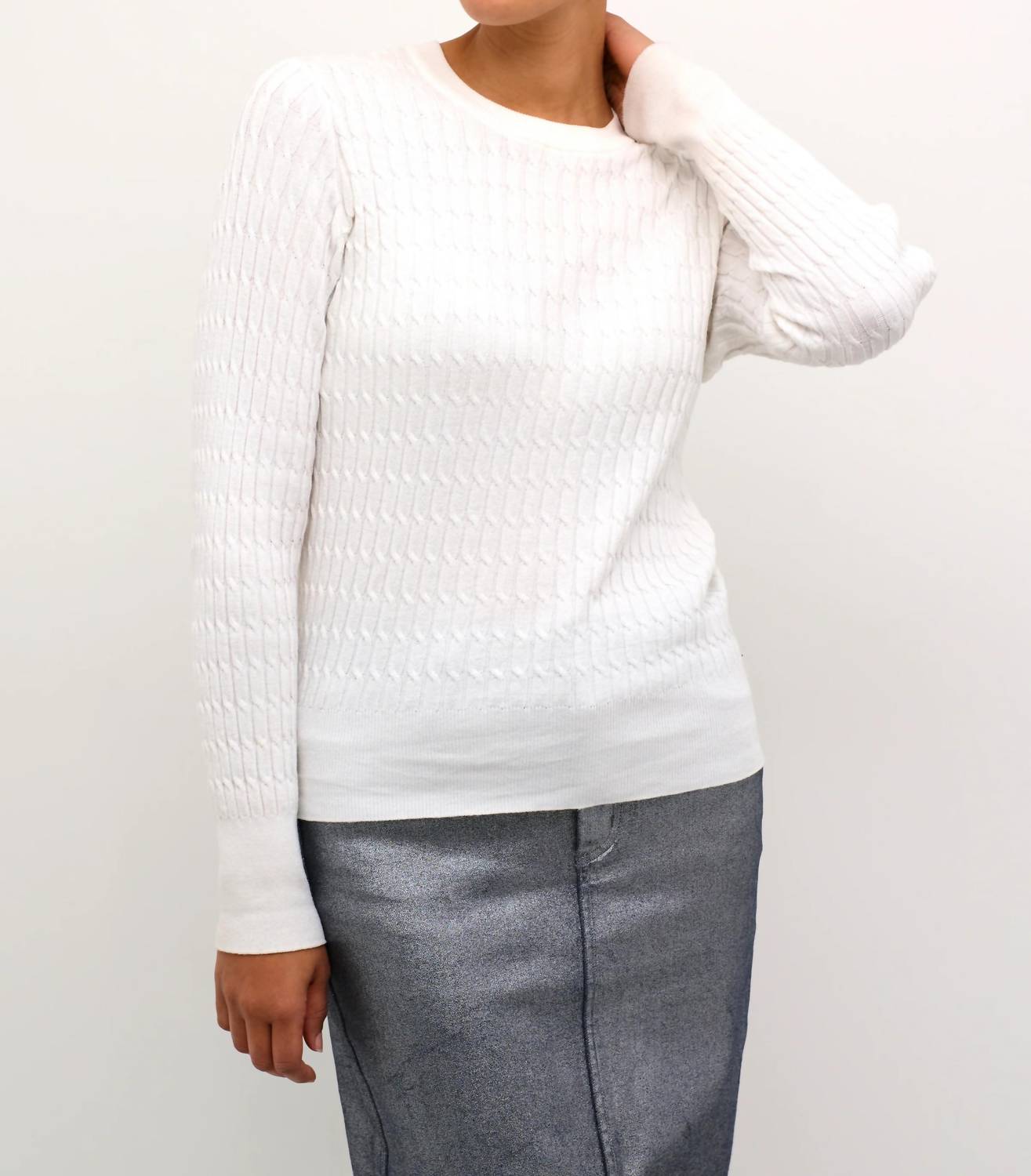 Kaffe - Kasilla Cable Knit Regular Fit Pullover Sweater
