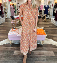 Victoria Dunn - Eden Apricot Dress