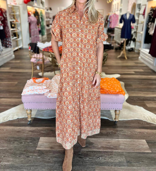 Victoria Dunn - Eden Apricot Dress