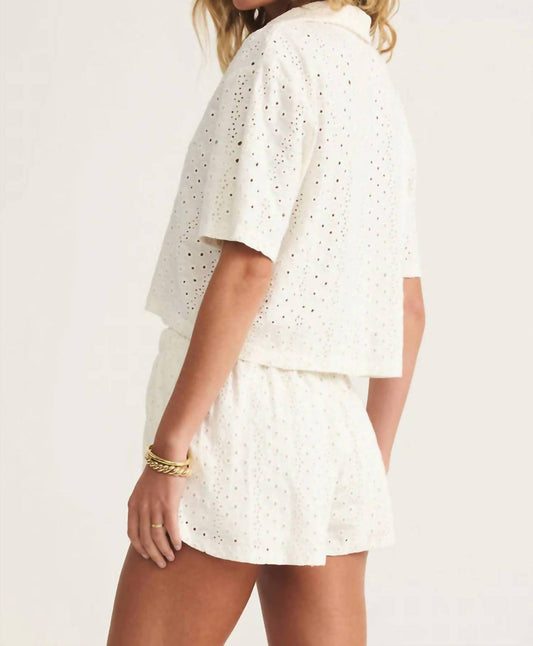 Z Supply - Madrid Knit Eyelet Button Up Top