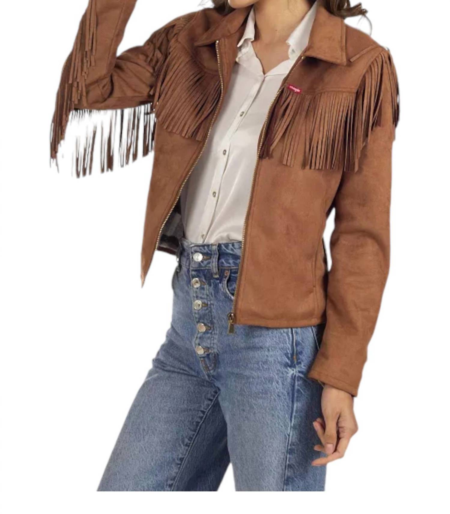 Wrangler - Fringe Faux-Suede Jacket