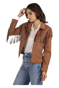 Wrangler - Fringe Faux-Suede Jacket