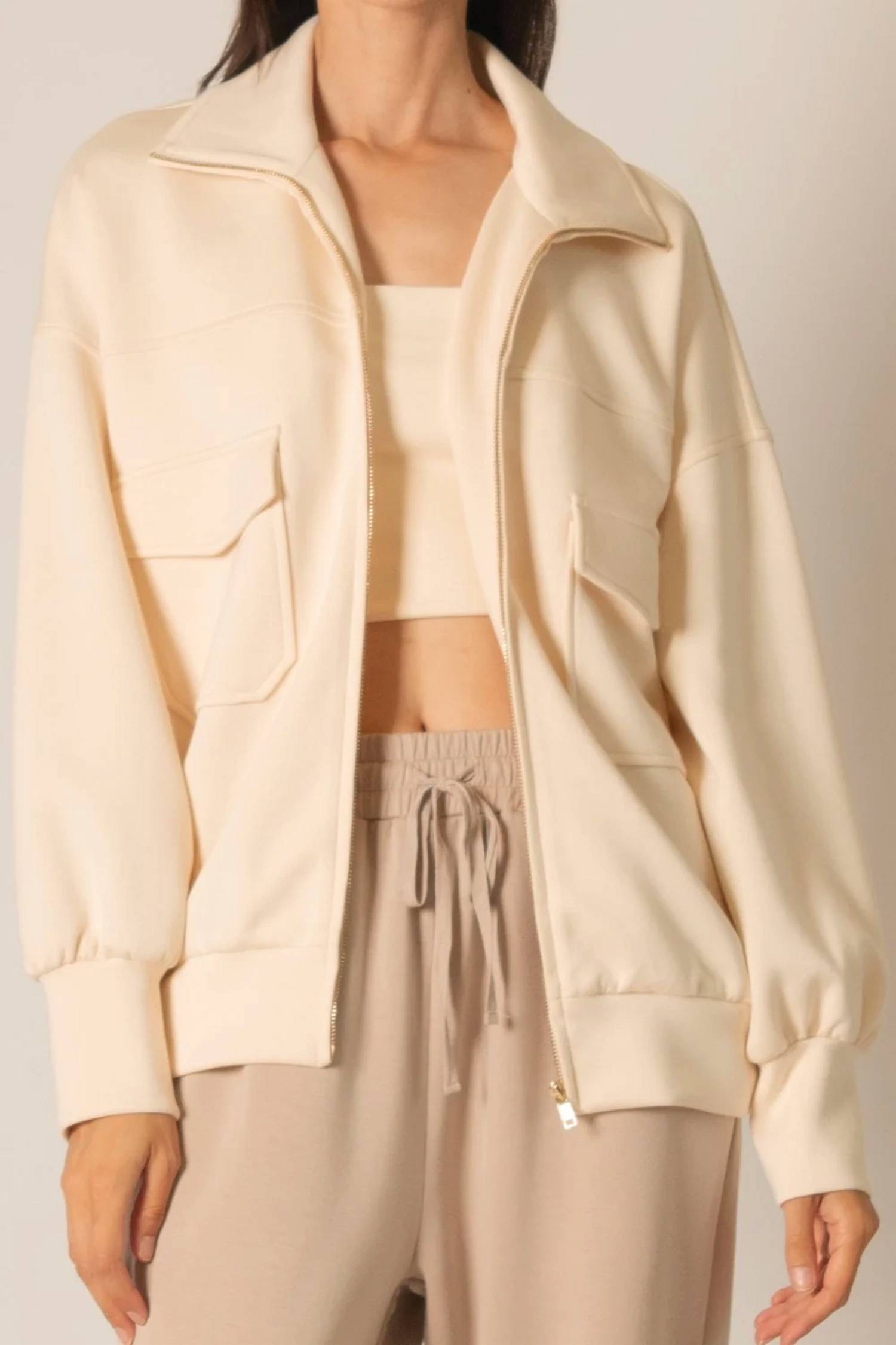 Before You Collection - Butter Modal Utility Jacket And Pants Set