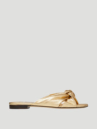 Jimmy Choo - Women's Leather Avenue Knot Flat