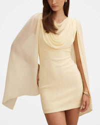 Entro - Scarf Detail Satin Mini Dress