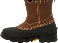 Georgia Boot Little Kid's Muddog & Leather Boots in brown and black - kids' boots - detail view